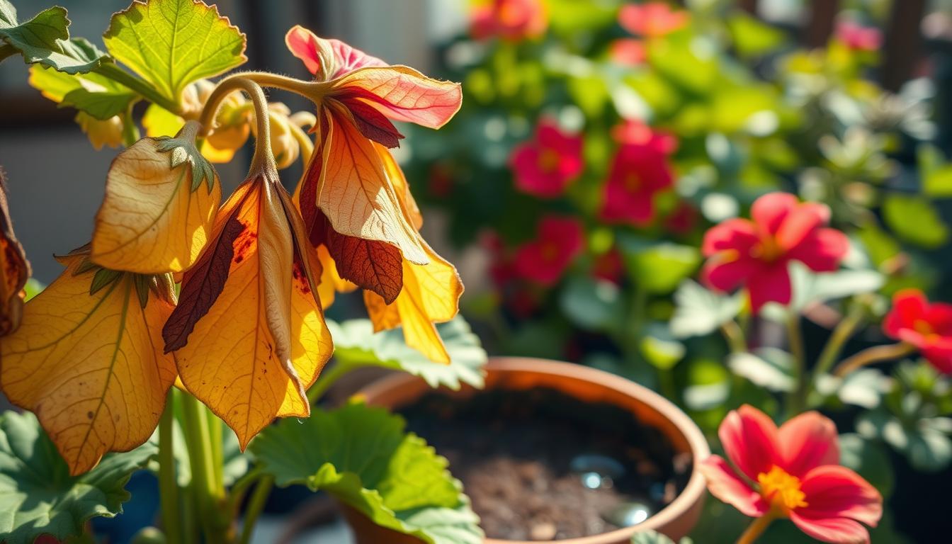 Przelane pelargonie